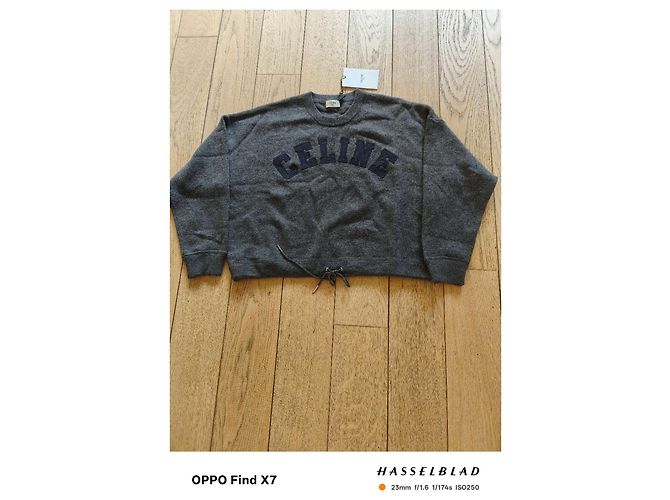 Céline Strickpullover Wolle Grau Mehrfarben - Ansicht 5