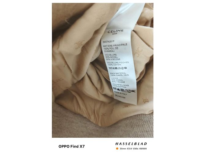 Abrigo de piel Céline Camel Multicolor - vista 2