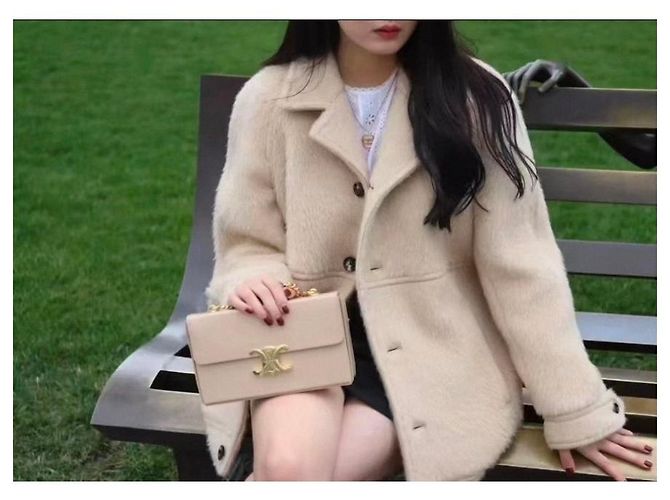 Abrigo de piel Céline Camel Multicolor - vista 5