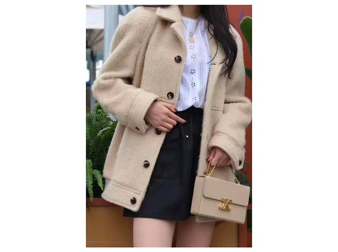 Abrigo de piel Céline Camel Multicolor - vista 6