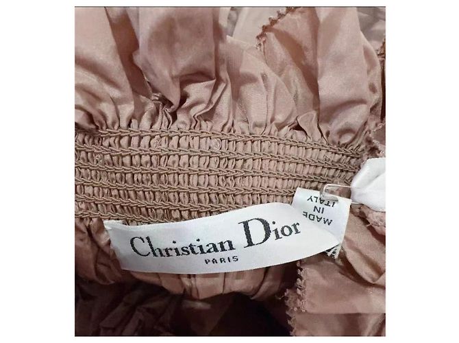 Top Dior in seta rosa Multicolore - vista 7