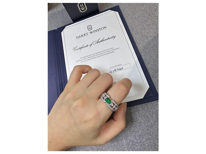 Harry Winston Smaragdring Platin 0.5 ct Mehrfarben - Ansicht 2