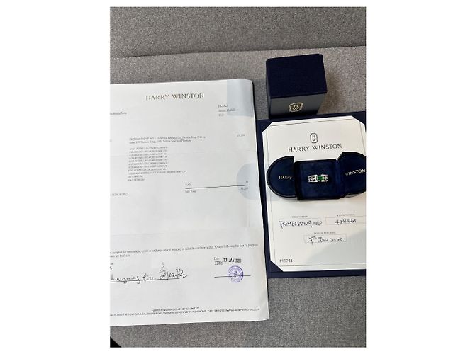 Harry Winston Smaragdring Platin 0.5 ct Mehrfarben - Ansicht 3
