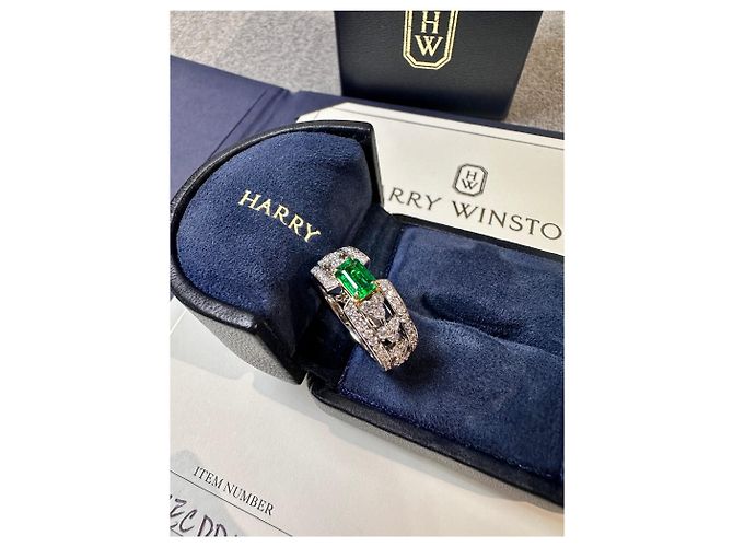 Harry Winston Smaragdring Platin 0.5 ct Mehrfarben - Ansicht 5