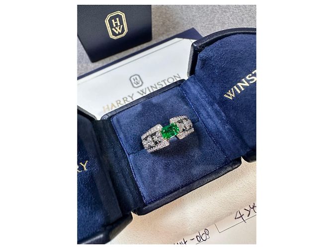 Harry Winston Smaragdring Platin 0.5 ct Mehrfarben - Ansicht 6