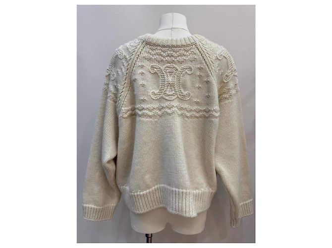 Jersey de lana Céline blanco Multicolor - vista 4