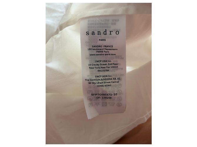 Top Sandro de algodão branco Multicor - vista 4