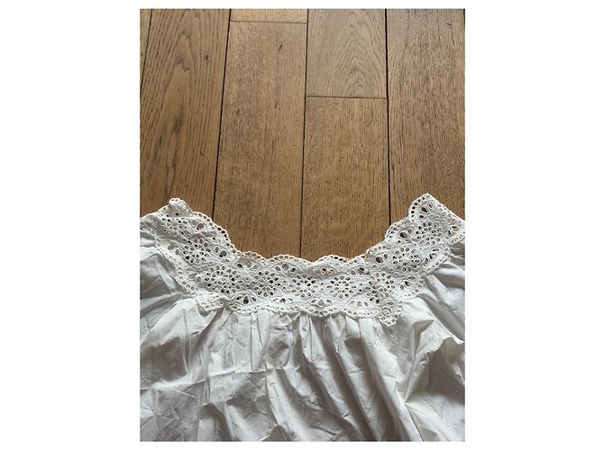 Top Sandro de algodão branco Multicor - vista 5