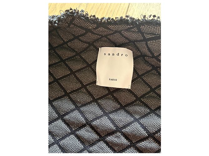Pull Sandro Noir en Polyamide Multicolore - vue 3
