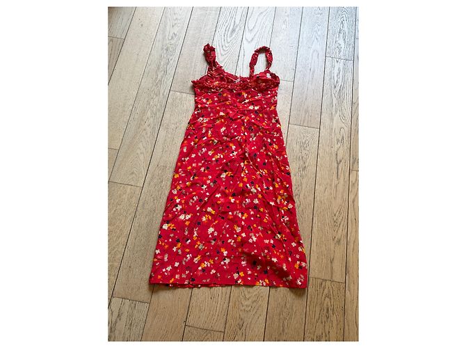 Autre Marque Vestido de seda rojo Realisation Multicolor - vista 2