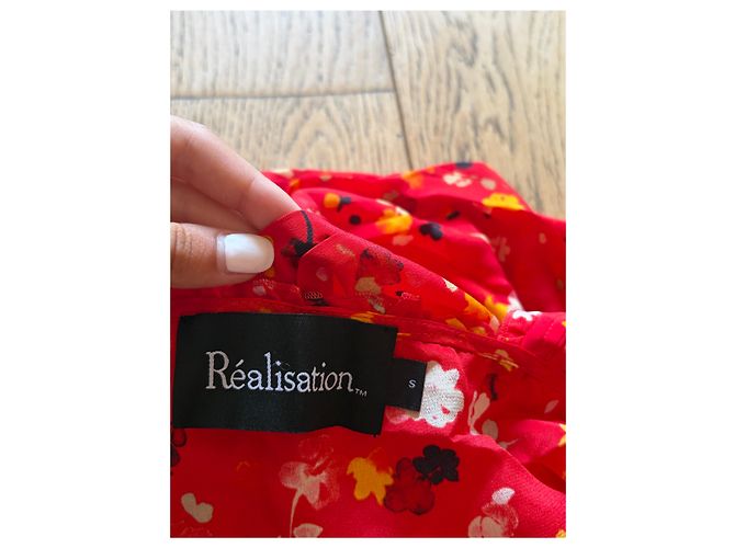 Autre Marque Vestido de seda rojo Realisation Multicolor - vista 3