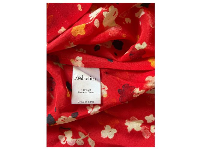 Autre Marque Vestido de seda rojo Realisation Multicolor - vista 4