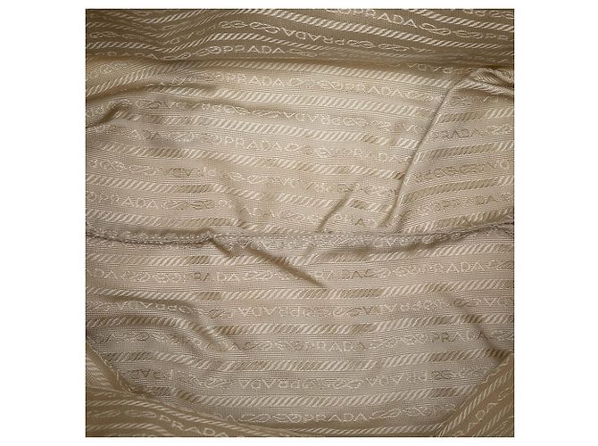 Borsa Tote Prada Tessuto Beige - vista 4