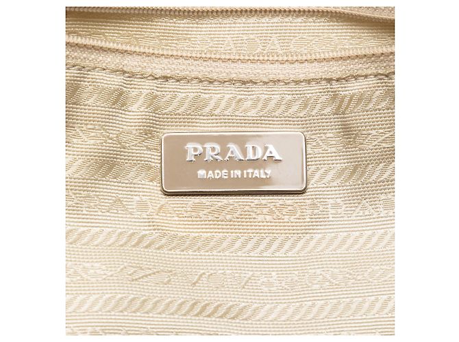 Borsa Tote Prada Tessuto Beige - vista 5