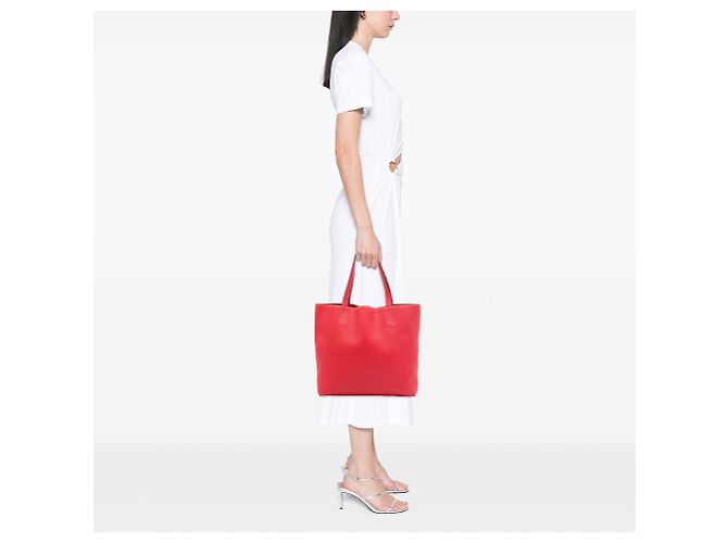 Borsa Tote Hermès Clemence Double Sens 36 Rossa Rosso - vista 6