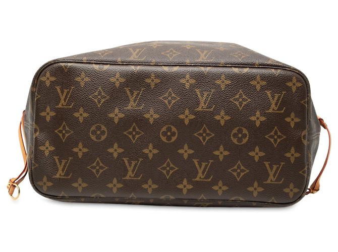 Borsa Tote Louis Vuitton Monogram Neverfull MM Marrone - vista 3