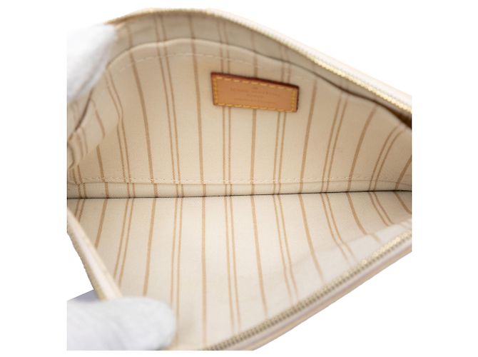 Pouch Louis Vuitton Damier Azur Neverfull MM bianca Bianco - vista 4