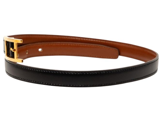 Hermès Quentin Wendelgürtel aus schwarzem Box Calf Leder - Ansicht 2