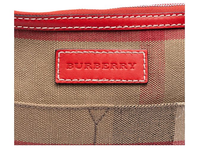 Borsa a secchiello satchel Burberry Ashby Medium Mega Check Canvas Marrone - vista 5