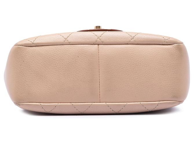 Borsa Satchel Chanel Paris-Greece Archi Chic in vitello beige - vista 3