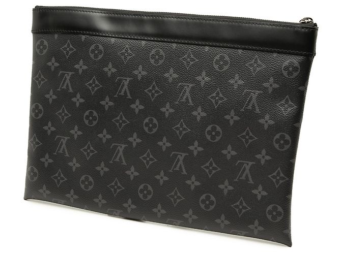 Borsa a Pochette GM Louis Vuitton Monogram Eclipse Discovery Nera Nero - vista 2
