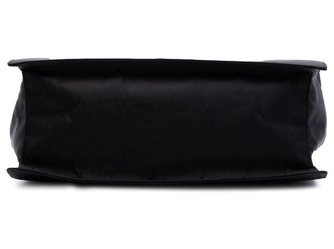 Borsa a mano Prada Tessuto nera con manico in metallo Nero - vista 3