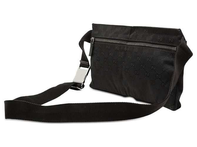 Borsa cintura Gucci GG Canvas con doppia tasca, nera Nero - vista 2