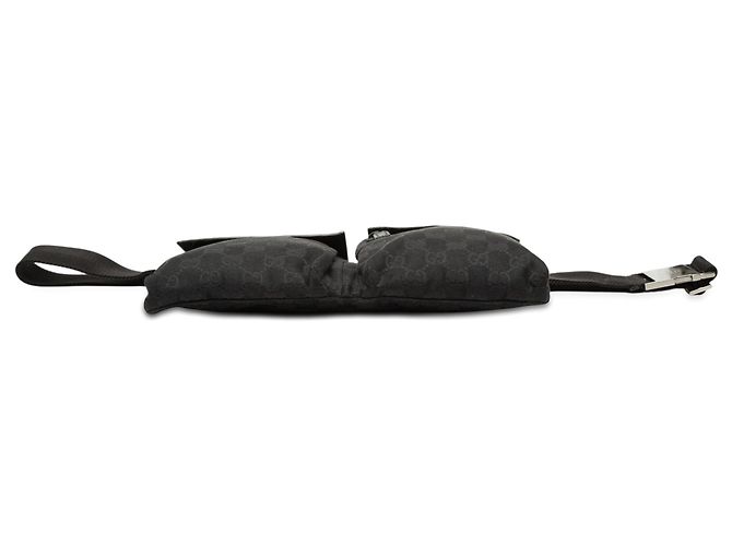 Borsa cintura Gucci GG Canvas con doppia tasca, nera Nero - vista 3