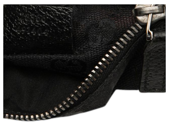 Borsa cintura Gucci GG Canvas con doppia tasca, nera Nero - vista 6