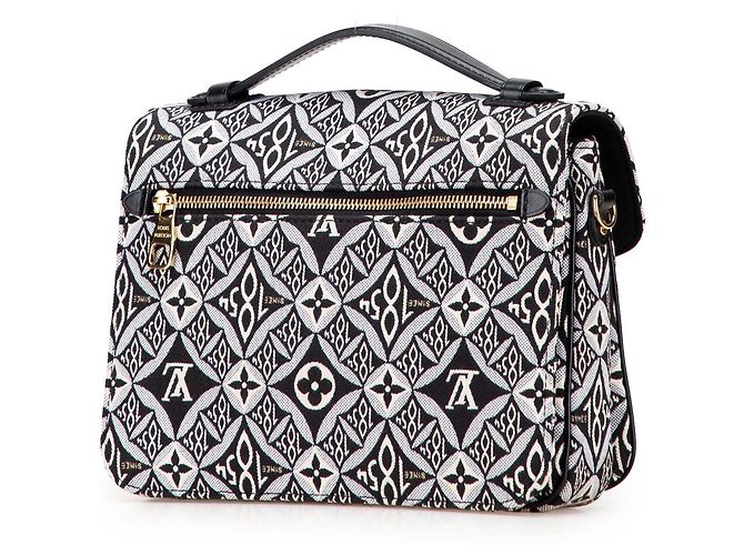 Borsa Louis Vuitton Monogram Jacquard Since 1854 Pochette Metis Nera Nero - vista 2