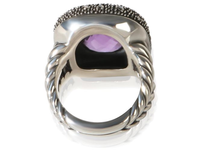 Anello David Yurman Midnight Melange in argento sterling, ametista e diamante - vista 4