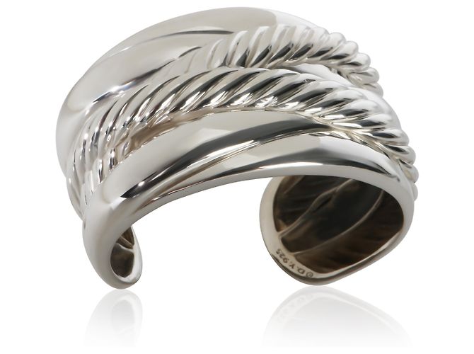 Bracciale Wide Crossover in argento sterling David Yurman - vista 2