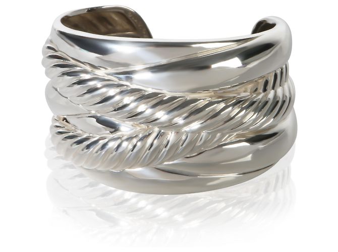Bracciale Wide Crossover in argento sterling David Yurman - vista 3