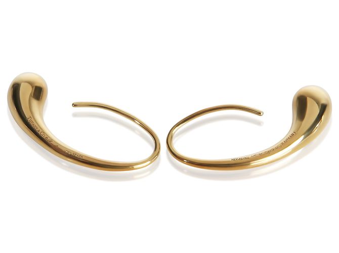 Orecchini Elsa Peretti Teardrop in oro giallo Tiffany & Co. - vista 2