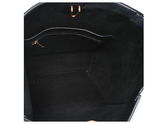 Céline Piccola borsa secchiello Sangle Celine in pelle di vitello grana morbida nera Nero - vista 5