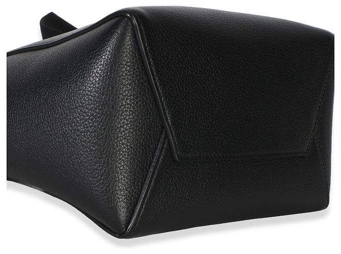 Céline Piccola borsa secchiello Sangle Celine in pelle di vitello grana morbida nera Nero - vista 6