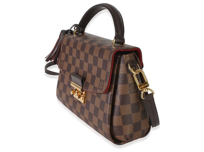 Louis Vuitton Damier Ebene Canvas Croisette Marrone - vista 3