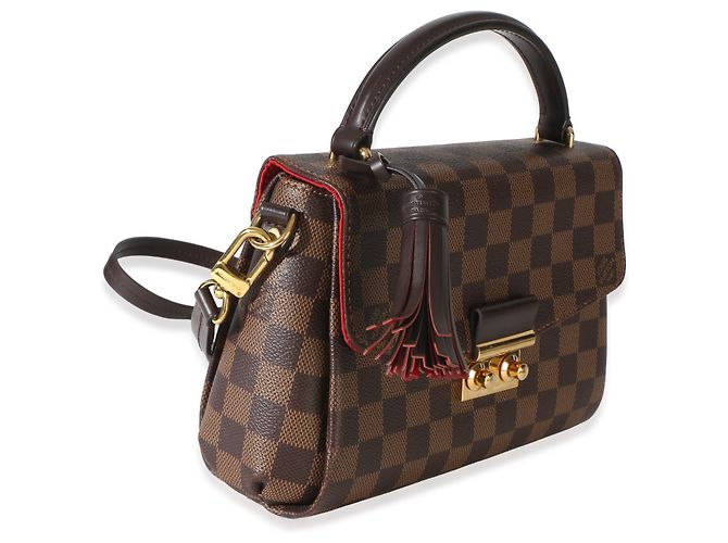Louis Vuitton Damier Ebene Canvas Croisette Marrone - vista 4