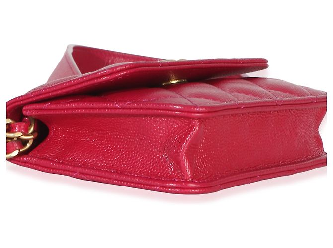 Gabrielle Portamonete Chanel Pink Quilted Caviar Twist Your Buttons con catena Rosa - vista 7