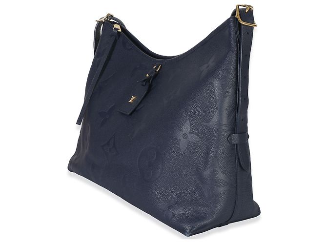 Louis Vuitton Navy Giant Monogram Empreinte Carryall MM Blu - vista 3