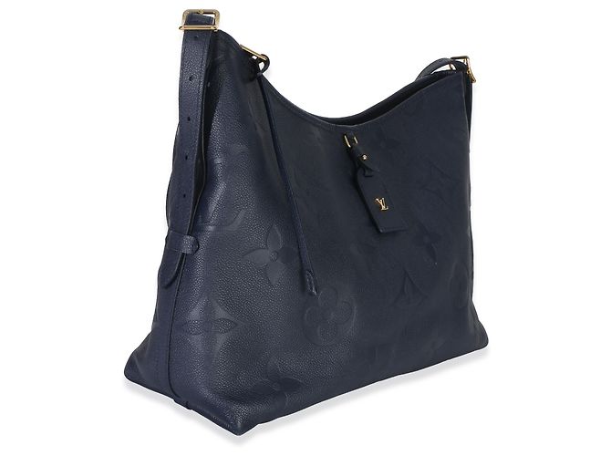 Louis Vuitton Navy Giant Monogram Empreinte Carryall MM Blu - vista 4