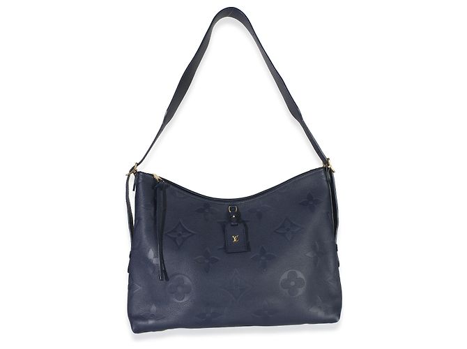 Louis Vuitton Navy Giant Monogram Empreinte Carryall MM Blu - vista 5
