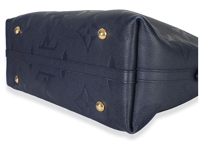 Louis Vuitton Navy Giant Monogram Empreinte Carryall MM Blu - vista 6