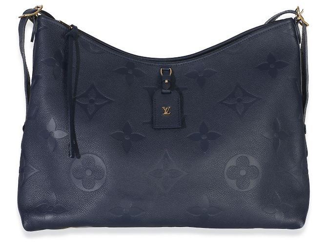 Louis Vuitton Navy Giant Monogram Empreinte Carryall MM Blu - vista 8