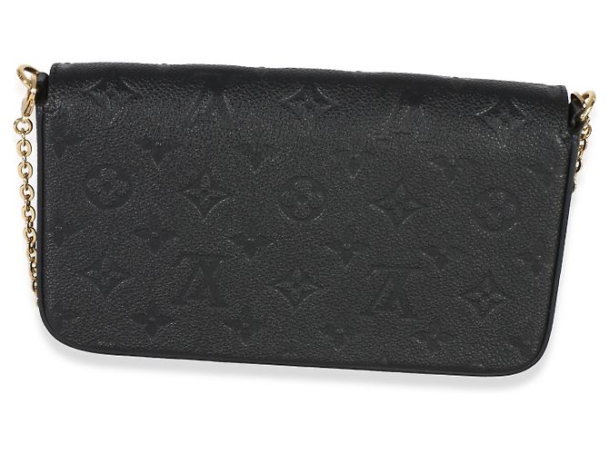 Louis Vuitton Black Monogram Empreinte Felicie Pochette Nero - vista 2