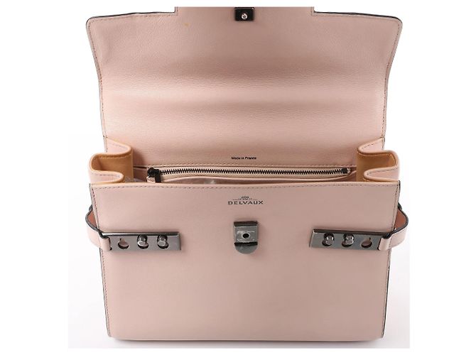 Borsa a mano 2Way Delvaux Tempête MM in pelle Rosa Beige - vista 11