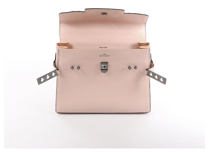 Borsa a mano 2Way Delvaux Tempête MM in pelle Rosa Beige - vista 12