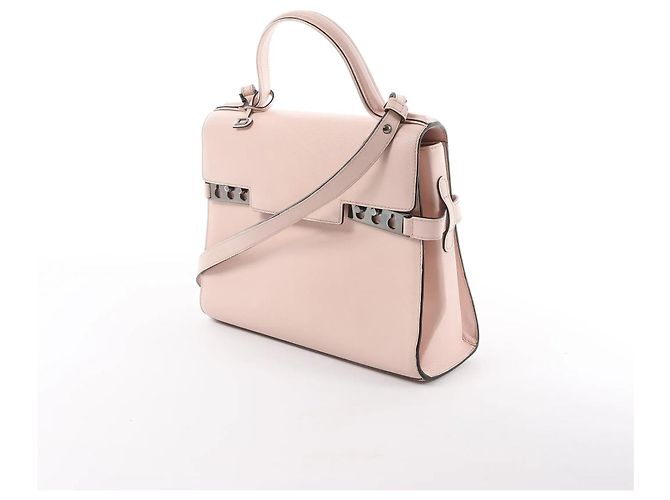 Borsa a mano 2Way Delvaux Tempête MM in pelle Rosa Beige - vista 2