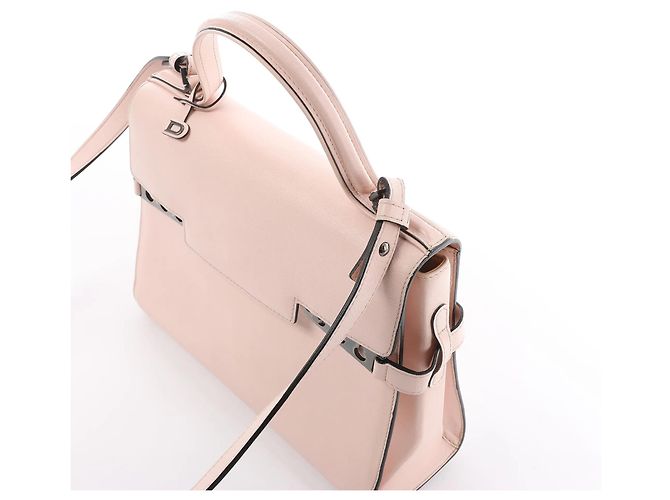 Borsa a mano 2Way Delvaux Tempête MM in pelle Rosa Beige - vista 3