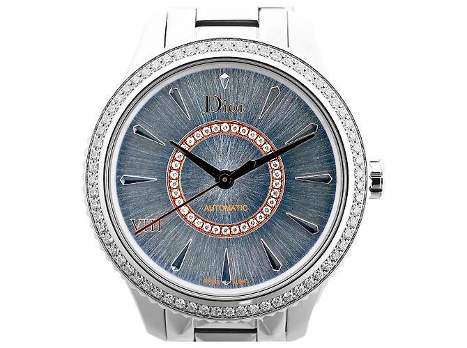 Orologio Dior Montaigne CD152510 FU6977 SS AT con quadrante blu - vista 2
